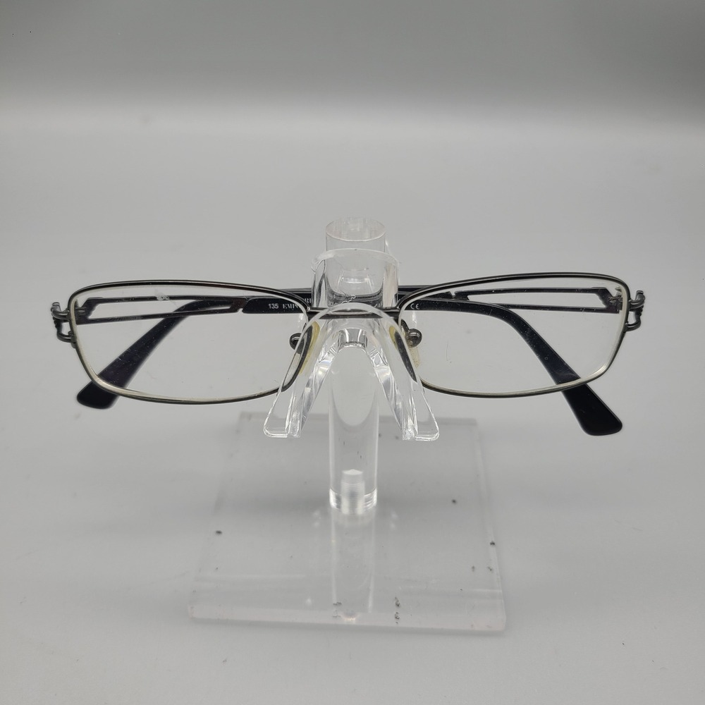Emporio Armani Ea 9371 Chl Gunmetal Grey Rectangular Eyeglasses Frames Italy 135